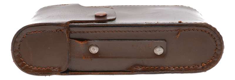 Common vintage film camera antique leather case in used condition strap