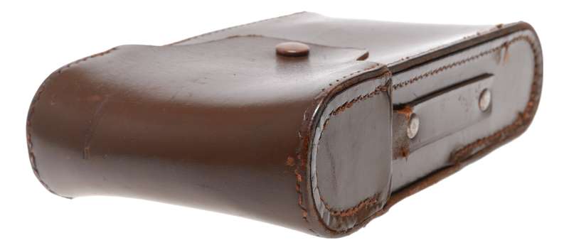 Common vintage film camera antique leather case in used condition strap