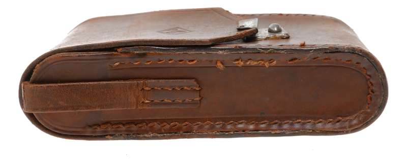Agfa folding vintage film camera antique leather case in used condition