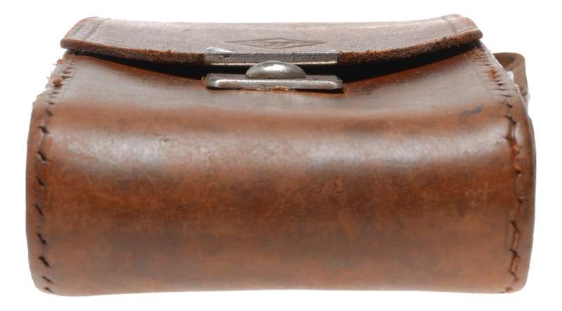 Agfa folding vintage film camera antique leather case in used condition