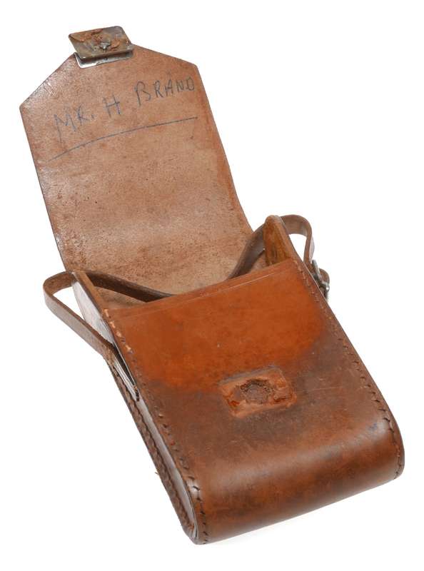 Agfa folding vintage film camera antique leather case in used condition