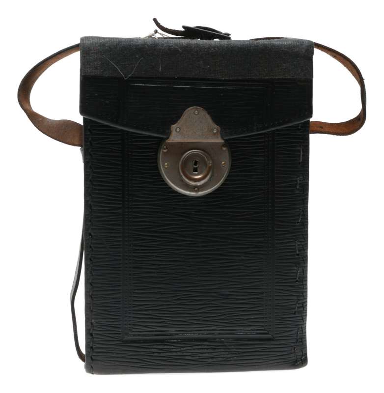 Purple velvet hard vintage film camera antique leather case in used condition