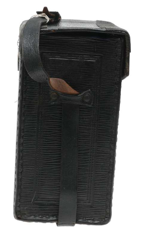 Purple velvet hard vintage film camera antique leather case in used condition