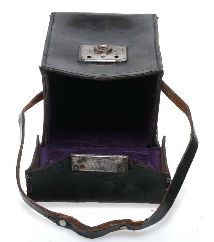 Used Hard case vintage film camera antique leather in used condition