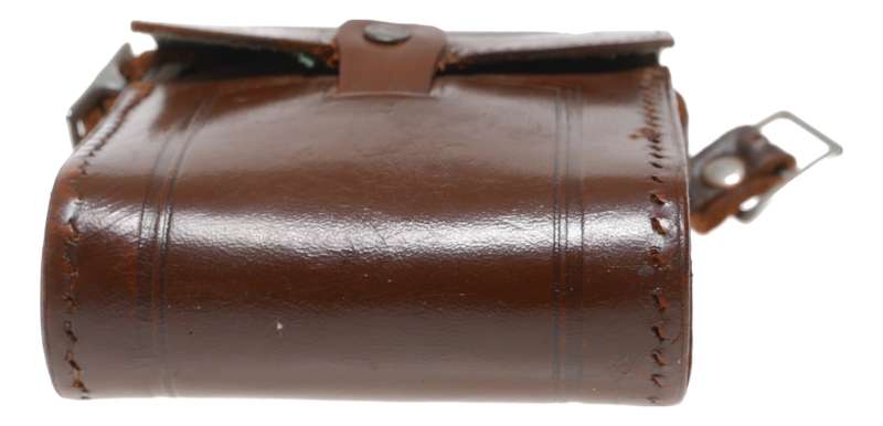 Shoulder strap vintage film camera antique leather case in used condition