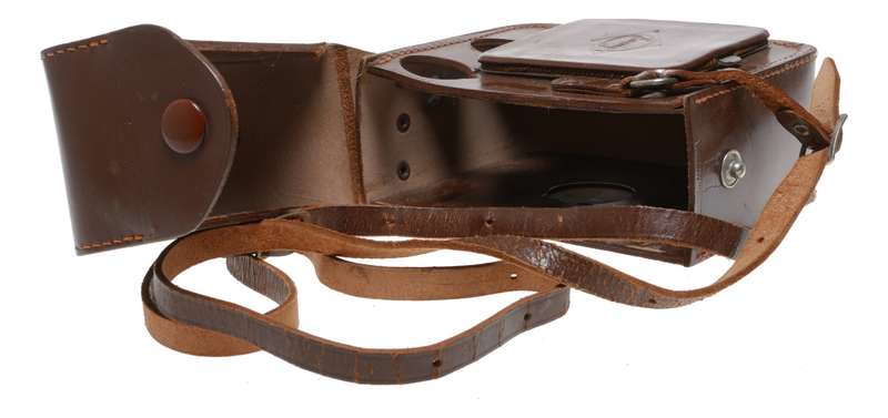 Eumig vintage film camera antique leather case in used condition