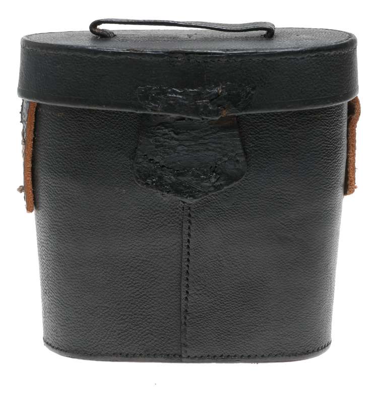 Binocular red velvet vintage leather case in used condition with strap