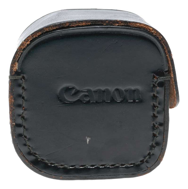 Canon little vintage film camera antique leather case in used condition