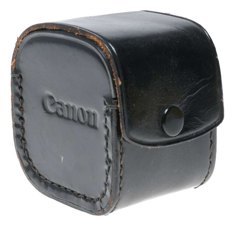 Canon little vintage film camera antique leather case in used condition