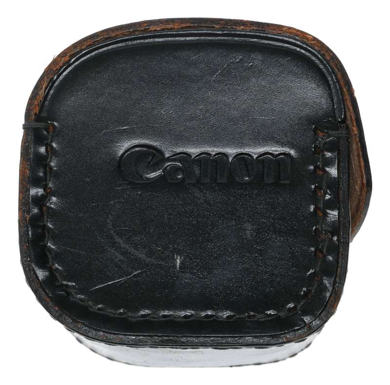 Canon little vintage film camera antique leather case in used condition