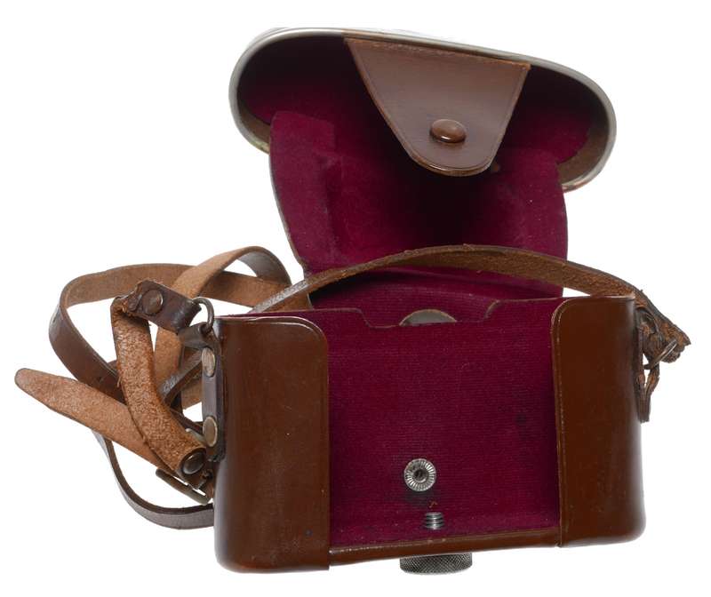 Zeiss Ikon vintage film camera antique Patent leather case with starp