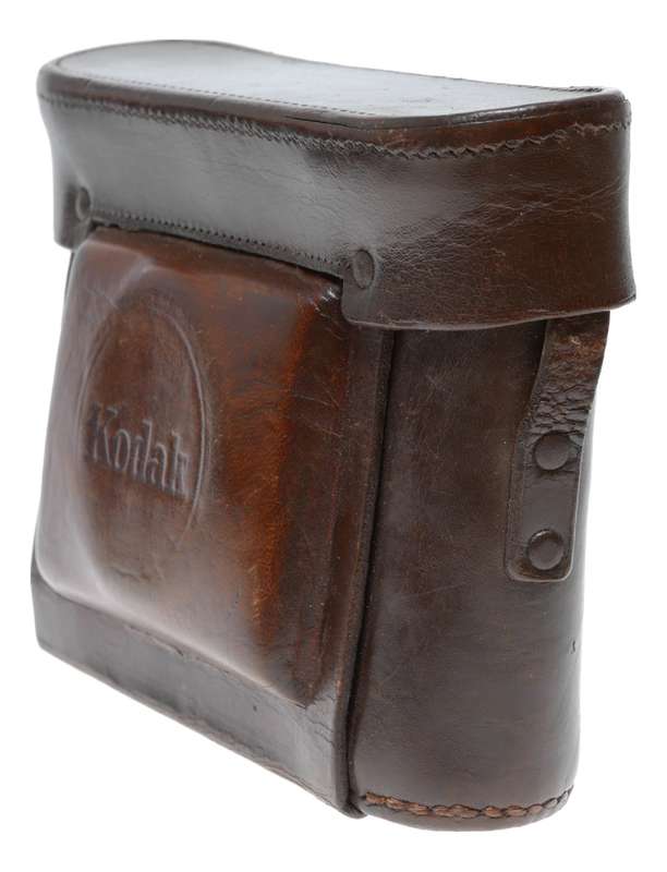Kodak vintage 35mm film camera antique leather case in used condition