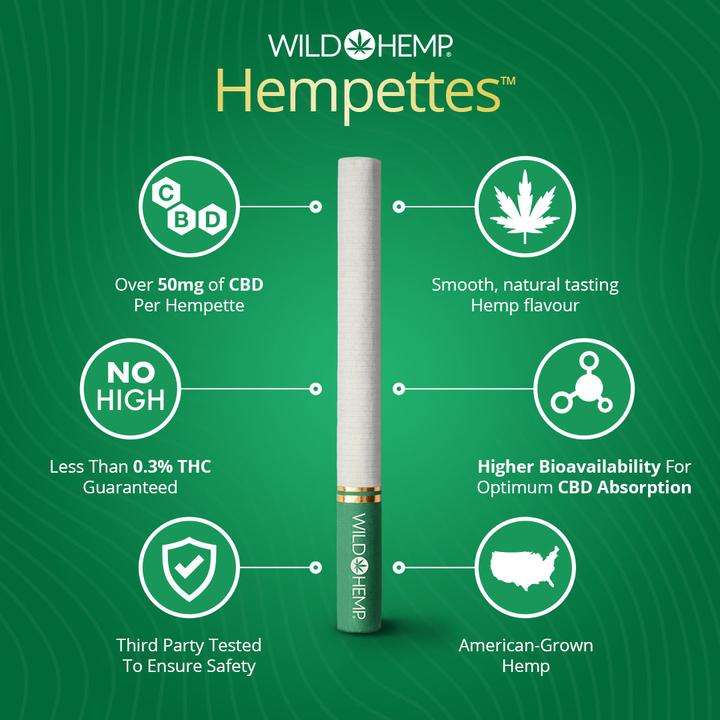 Wild Hemp Hempettes Original - Wild Hemp Minimum 50mg per Hempette