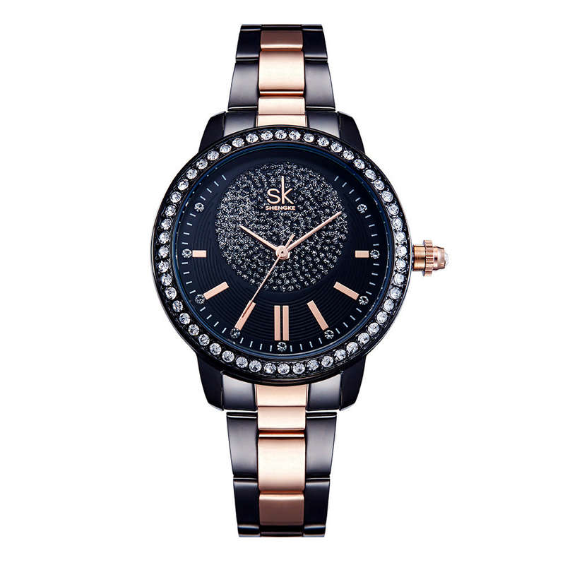 Shengke K0075 Womens Watch - Black/Pink
