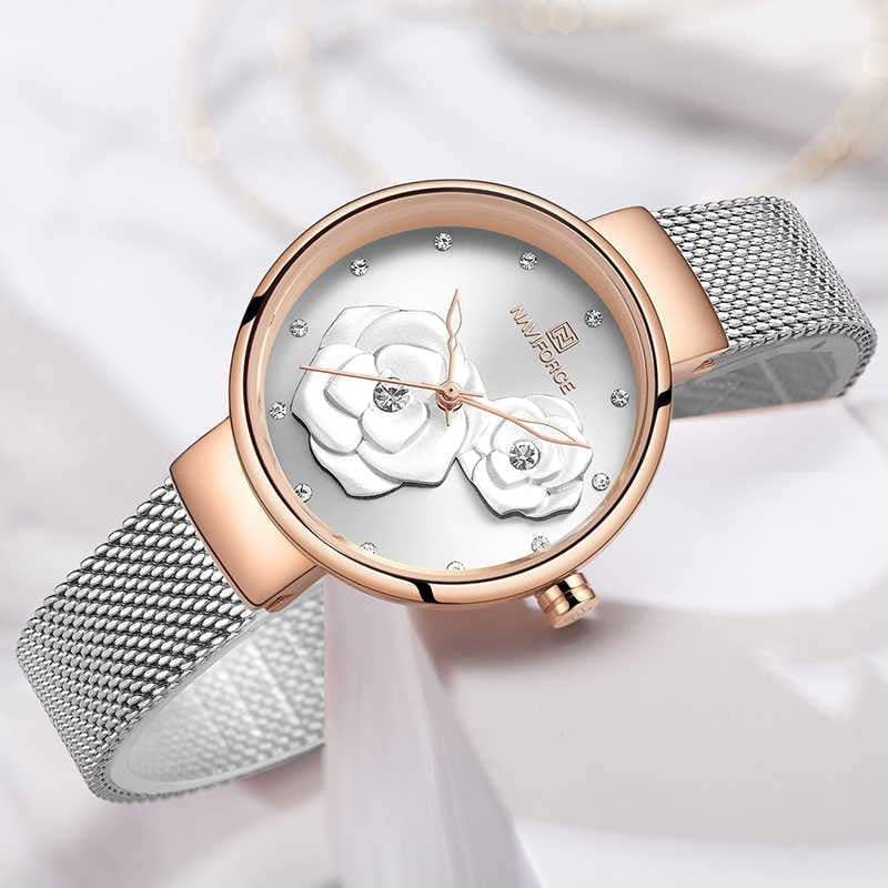 Naviforce 5013 Womens Watch - Silver/Gold