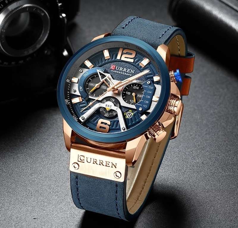 Curren 8329 Mens Chronograph Watch - Blue