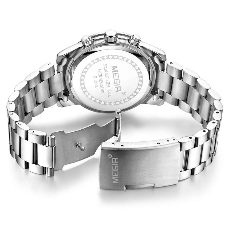 Megir 2057 Womens Chronograph Watch - Silver