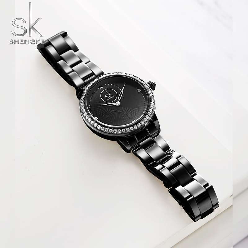 Shengke K0111 Womens Watch - Black