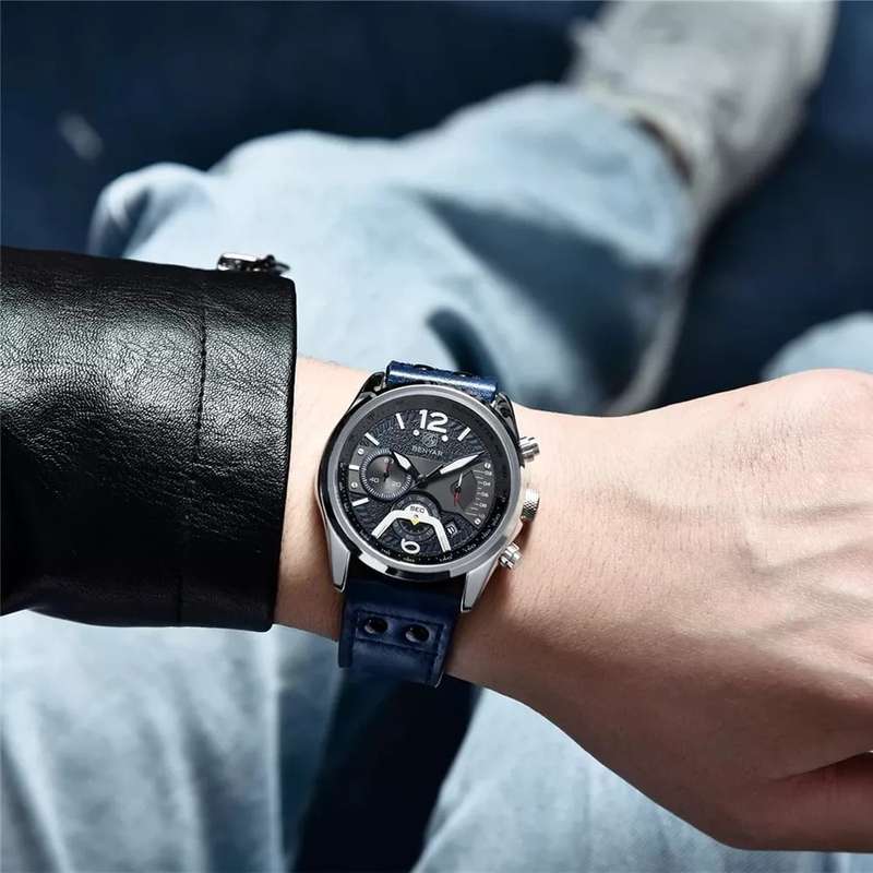 Benyar 5171 Mens Chrongraph Watch - Blue