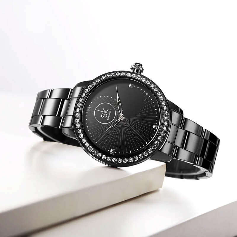 Shengke K0111 Womens Watch - Black