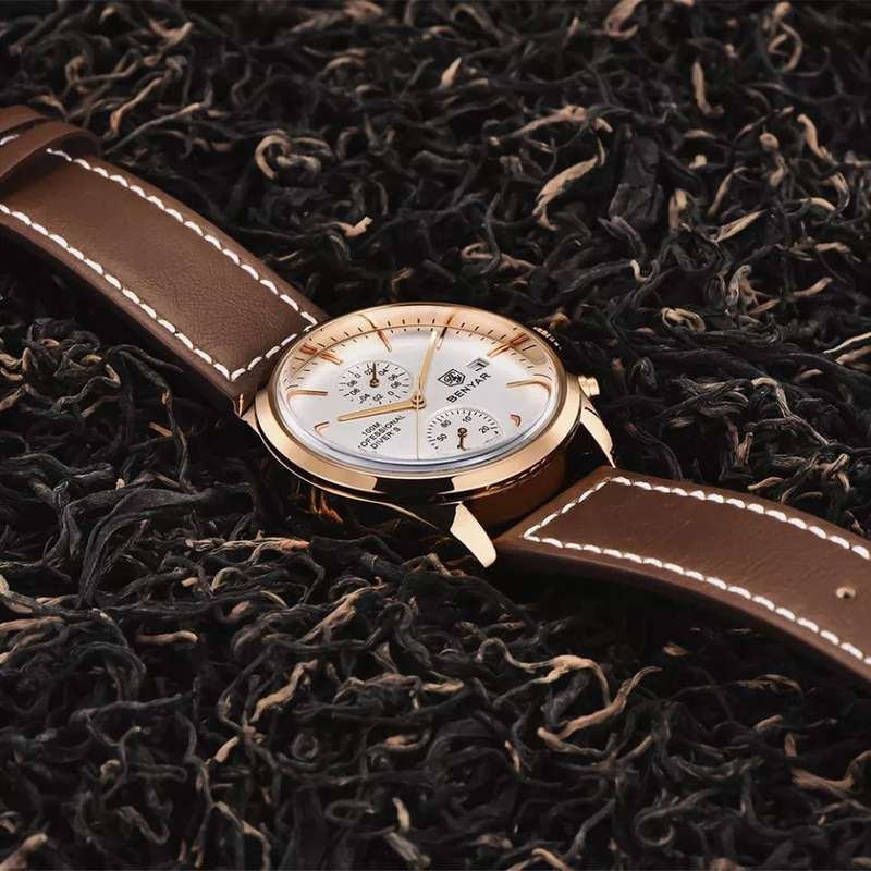 Benyar 5187 Mens Chronograph Watch - Brown