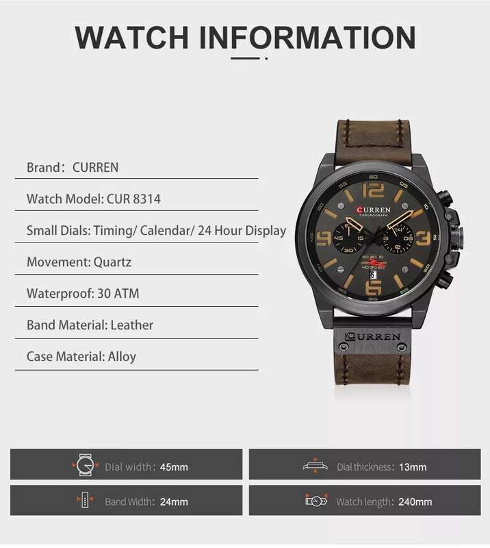 Curren 8314 Mens Chronograph Watch