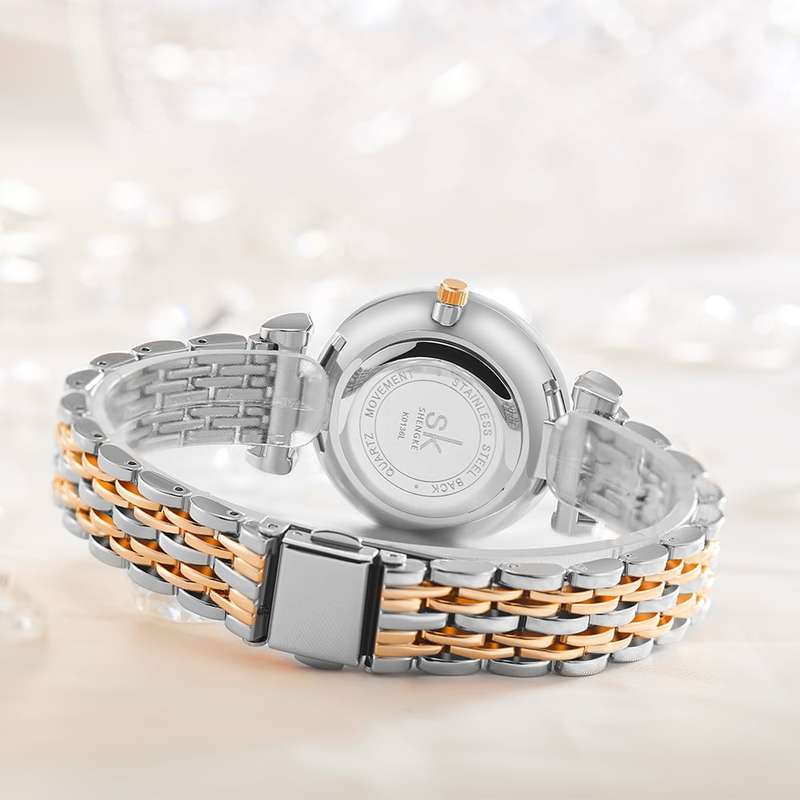 Shengke K0136 Womens Watch - Rose Gold/Silver