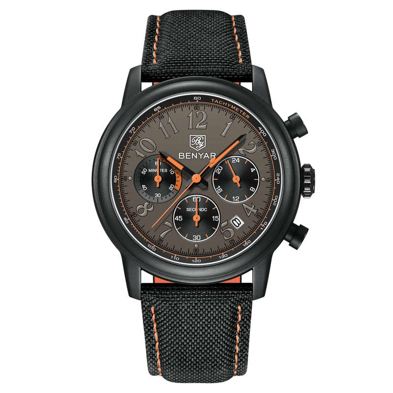 Benyar 5190 Mens Chronograph Watch - Black