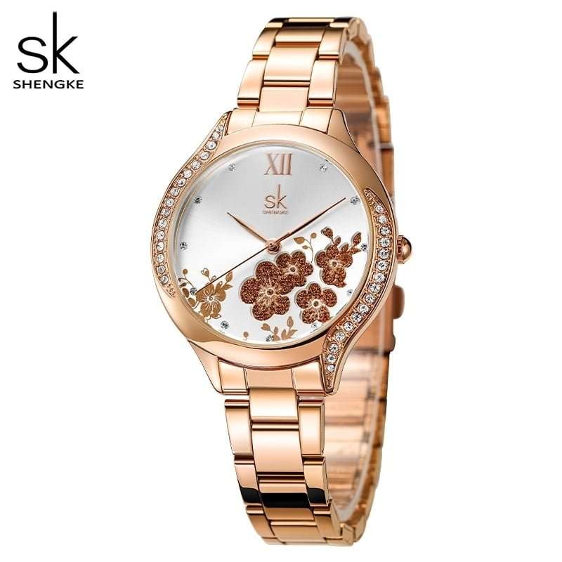 Shengke K0172 Womens Watch - Rose Gold