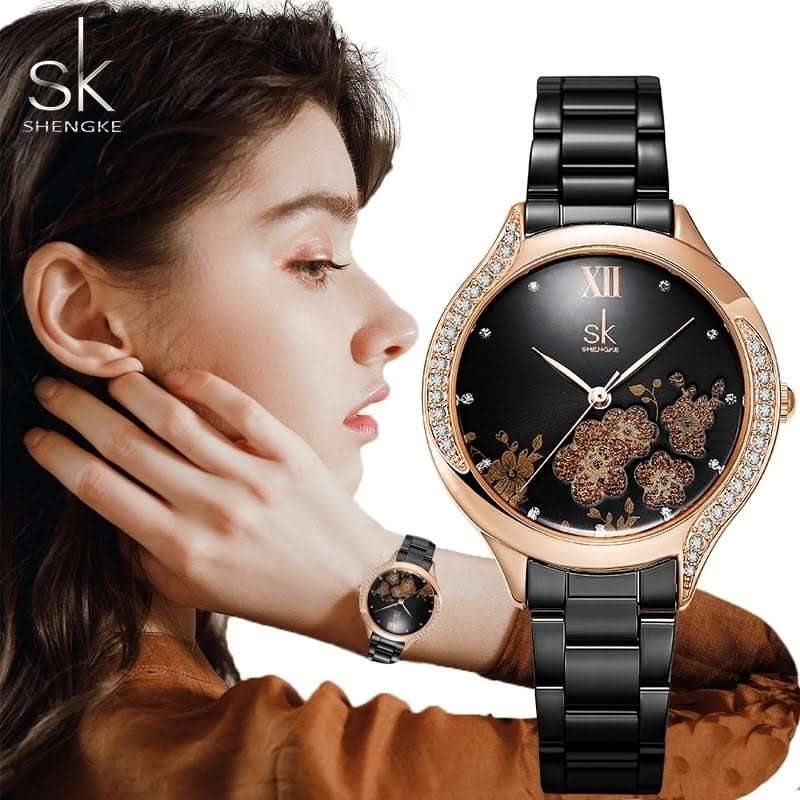 Shengke K0172 Womens Watch - Black
