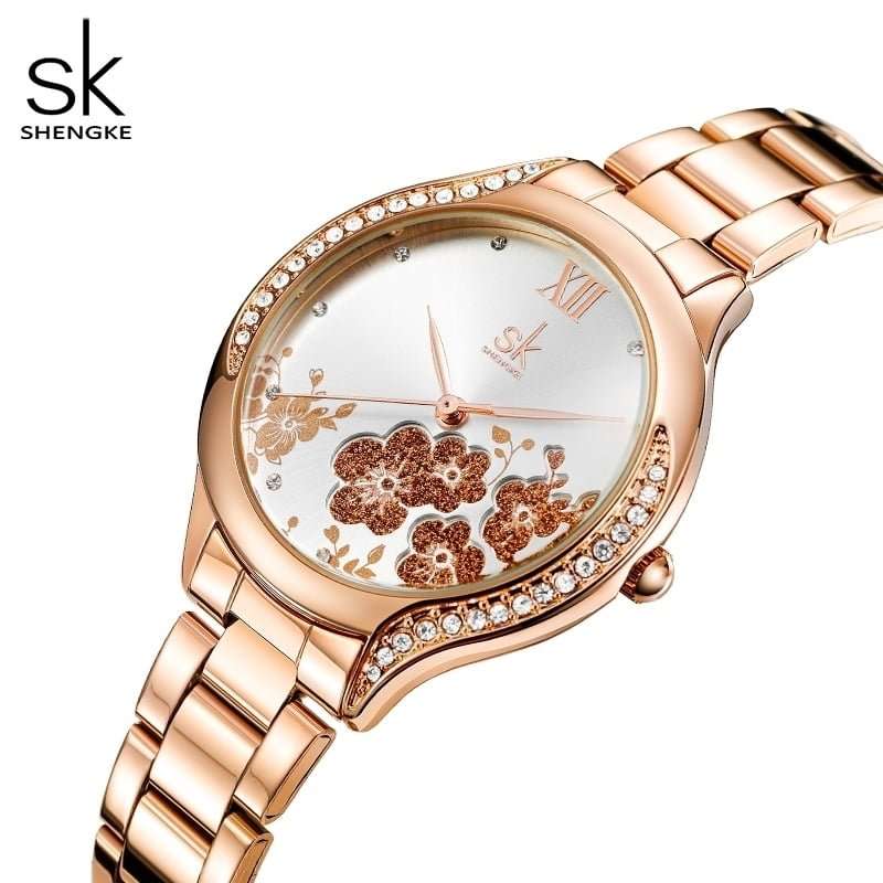 Shengke K0172 Womens Watch - Rose Gold