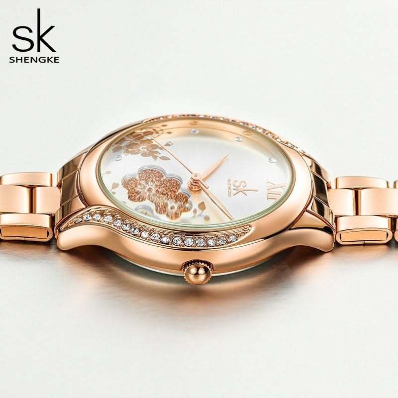 Shengke K0172 Womens Watch - Rose Gold