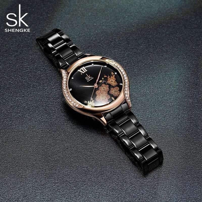 Shengke K0172 Womens Watch - Black