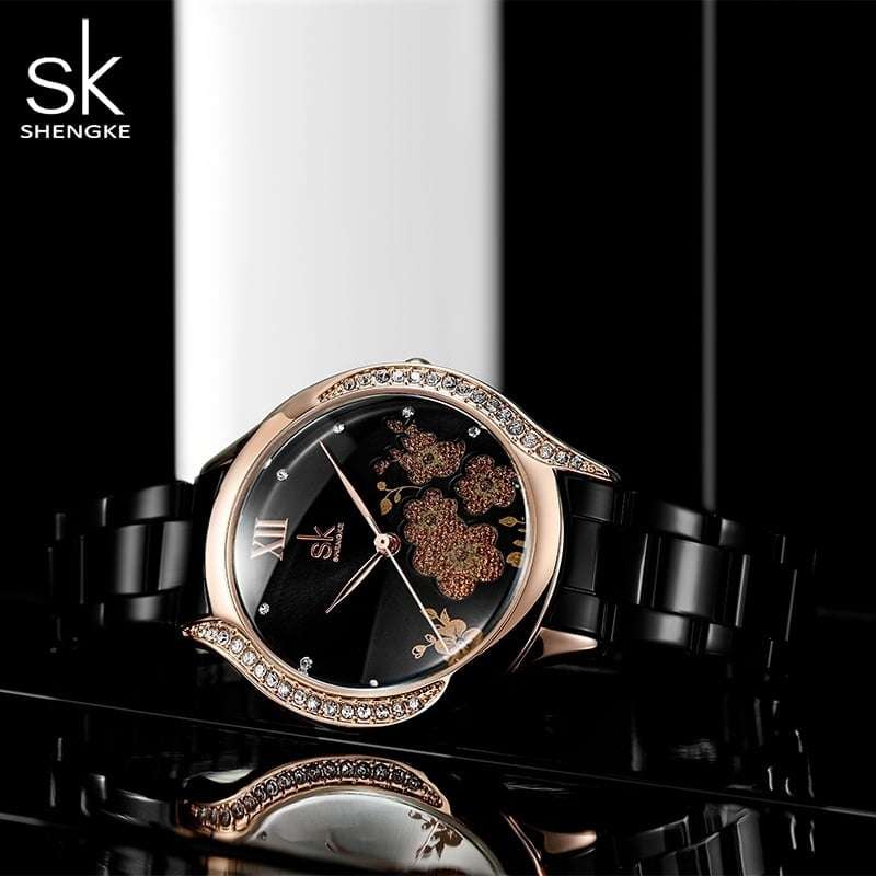 Shengke K0172 Womens Watch - Black