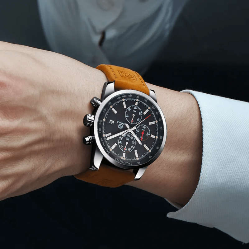 Benyar 5102 Mens Chronograph Watch - Brown