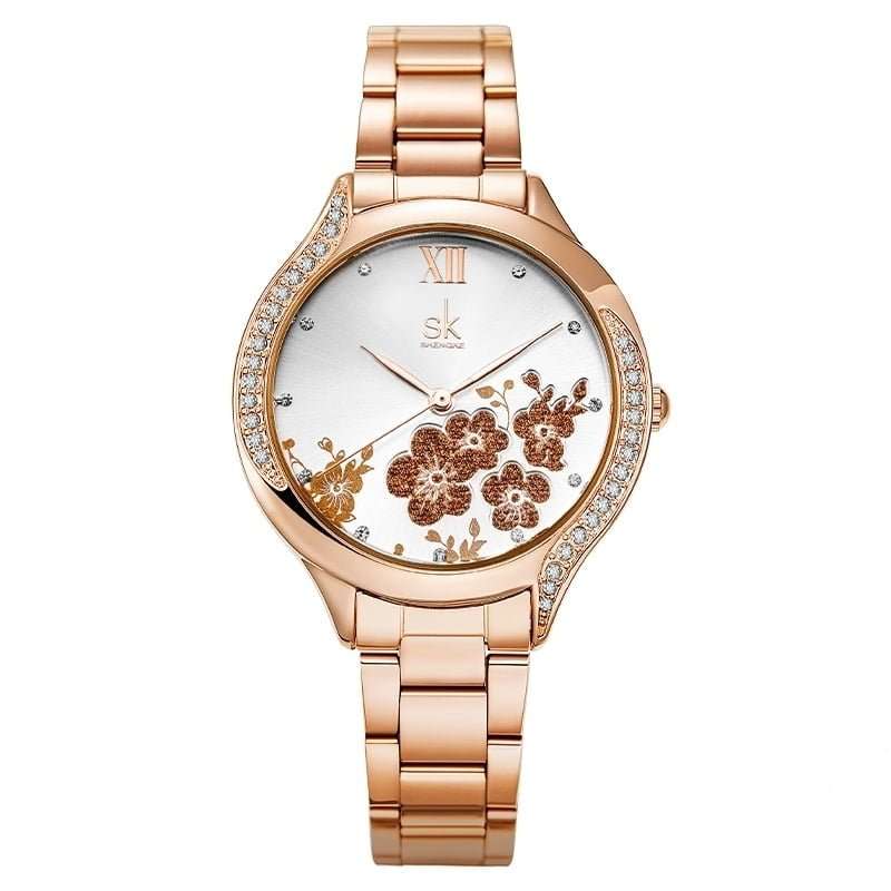 Shengke K0172 Womens Watch - Rose Gold