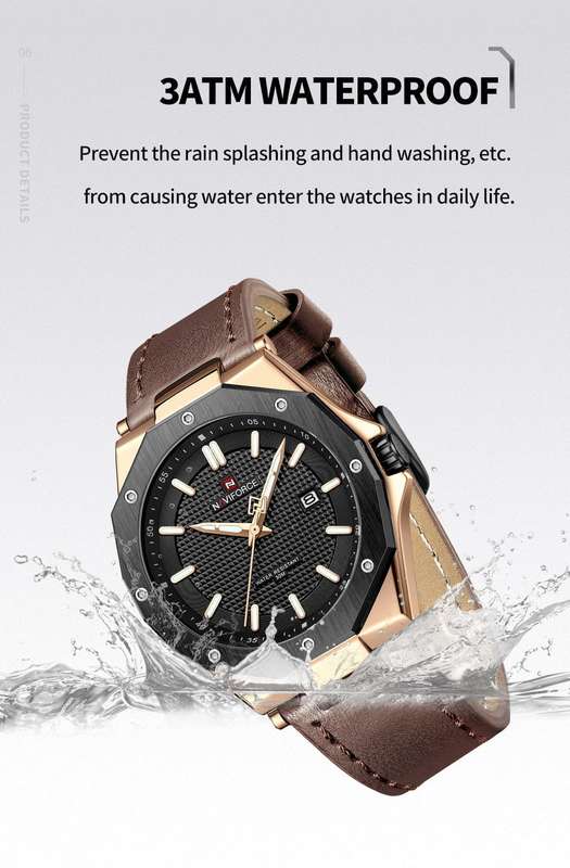 Naviforce 9200 Mens Chronograph Watch - Brown