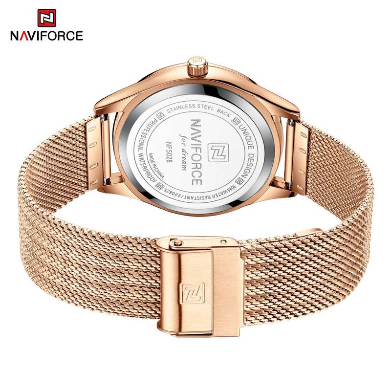 Naviforce 5028 Womens Watch - Rose Gold