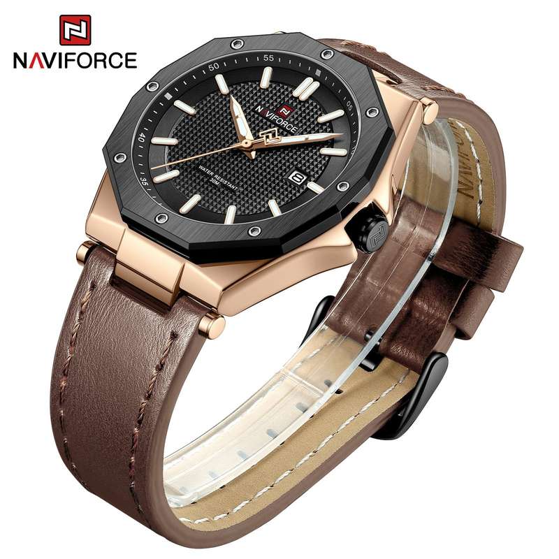 Naviforce 9200 Mens Chronograph Watch - Brown