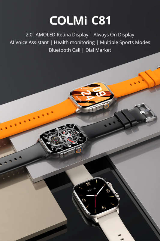 Colmi C81 Smart Watch - Black