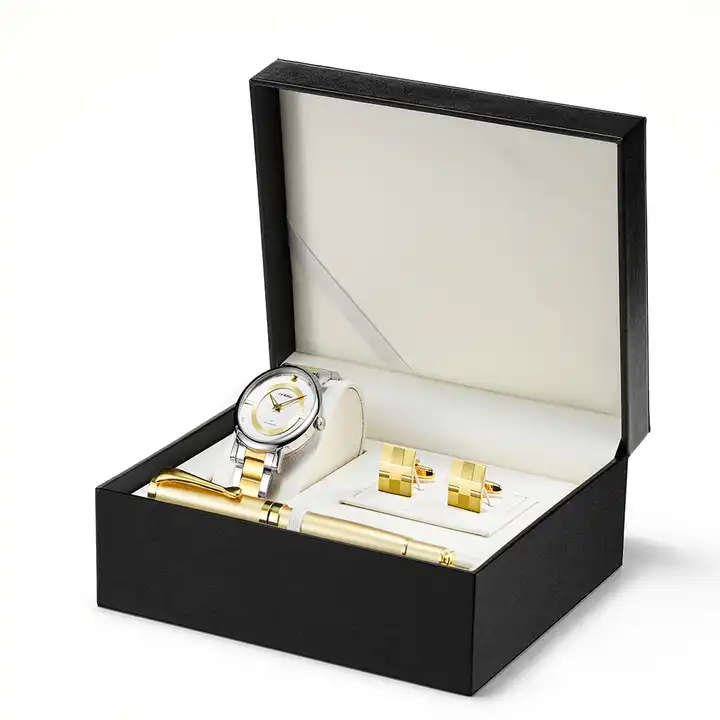 Sinobi S9838G Mens Watch Set - Silver/Gold