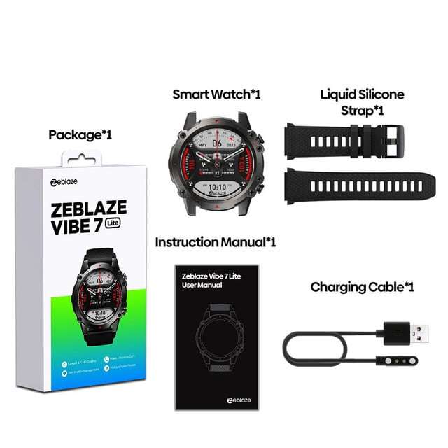 Zeblaze Vibe 7 Lite Smart Watch - Grey