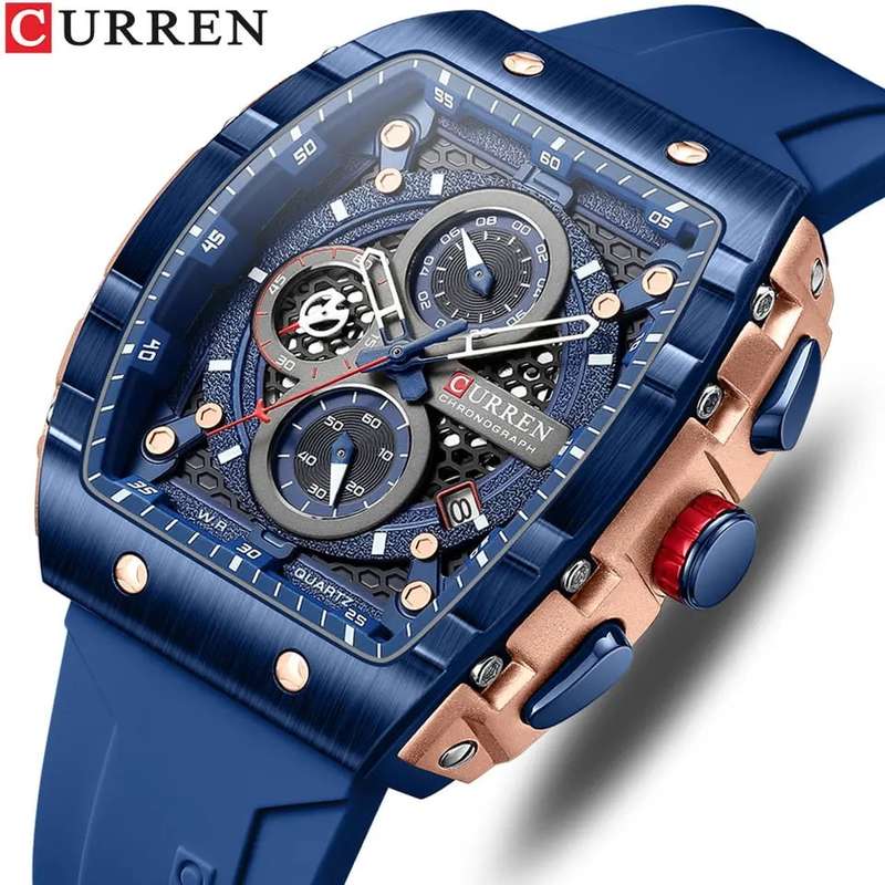 Curren 8442 Mens Chronograph Watch - Blue