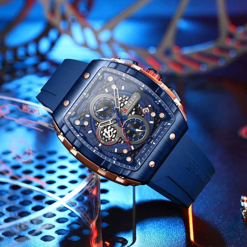 Curren 8442 Mens Chronograph Watch - Blue