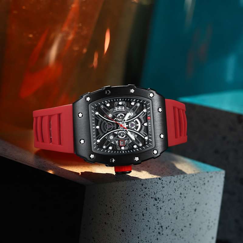 Curren 8438 Mens Chronograph Watch - Red