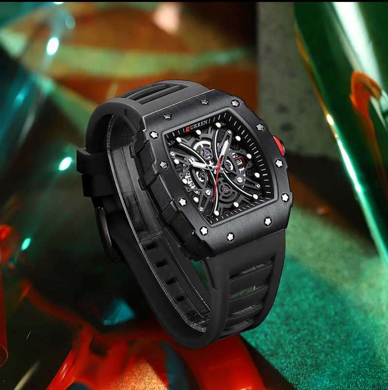Curren 8438 Mens Chronograph Watch - Black