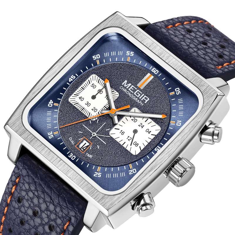 Megir 2182 Mens Chronograph Watch - Blue