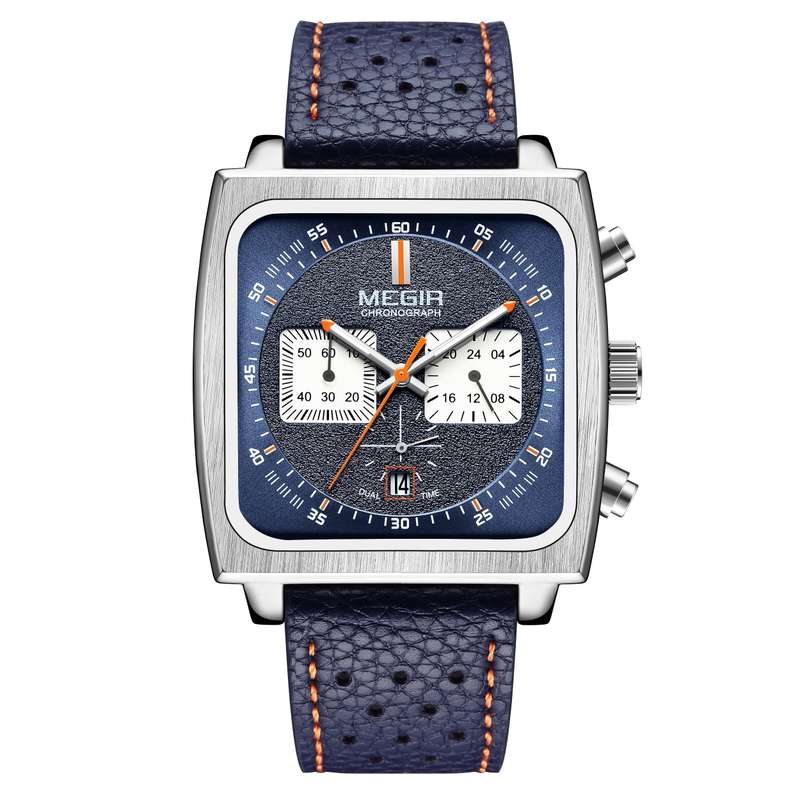 Megir 2182 Mens Chronograph Watch - Blue