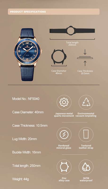 Naviforce 5040 Womens Watch - Blue