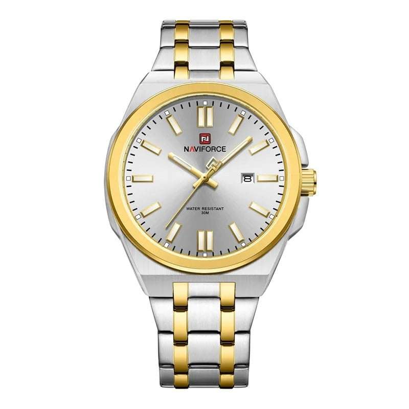 Naviforce 9226 Mens Watch - Silver/Gold